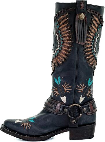 حذاء راكب الدراجة النارية بطبقة نسر أسود للسيدات من Corral A3616 9.5 in Kuwait