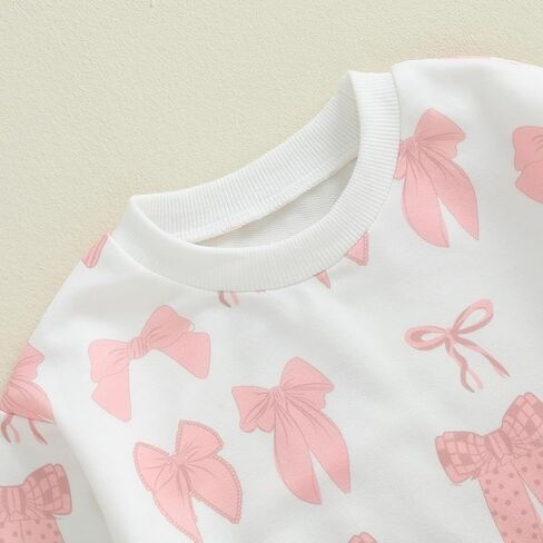 Toddler Girl 2 Piece Clothes Baby Floral Sweatsuit Set Daisy Sweatshirt Sweatpants Tracksuit Fall Winter outfits in Kuwait