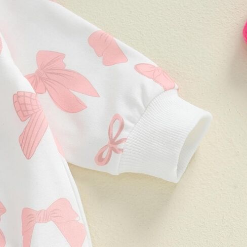 Toddler Girl 2 Piece Clothes Baby Floral Sweatsuit Set Daisy Sweatshirt Sweatpants Tracksuit Fall Winter outfits in Kuwait