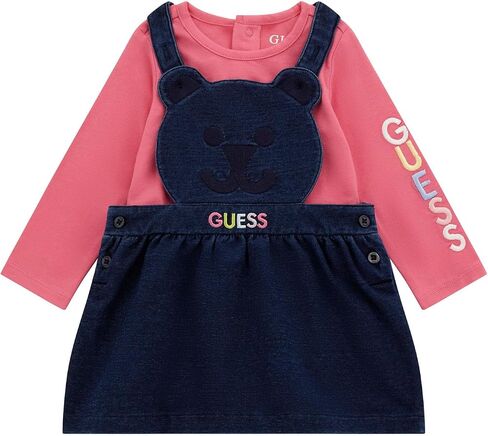 GUESS Baby-Girl's Long Sleeve Bodysuit and Denim Skirtall in Saudi Arabia