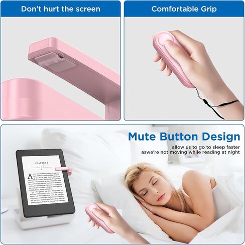 Remote Control Page Turner for Kindle Paperwhite Oasis Kobo eReaders, Page Turner Clicker for ipad Tablets Reading Novels with LCD Power Display, Pink in Saudi Arabia