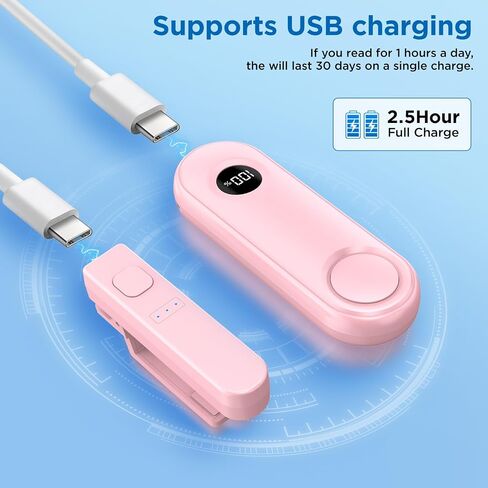 Remote Control Page Turner for Kindle Paperwhite Oasis Kobo eReaders, Page Turner Clicker for ipad Tablets Reading Novels with LCD Power Display, Pink in Saudi Arabia