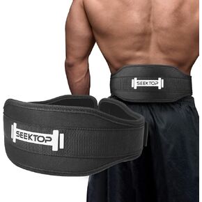 Seektop Weight Lifting Belt - Gym Lifting Belt for Men & Women, Quick Locking Back Support for Powerlifting, 4 Inch Neoprene Weightlifting Belt for Cross Training, Squats, Workout