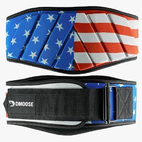 DMoose Fitness Weight Lifting Belt, Comfortable Lumbar & Back Support, Auto Locking Weight Belt to Keep Body in Proper Shape, 6 Inch Gym Belt for Squats, Deadlift, Cross Training for Men & Women