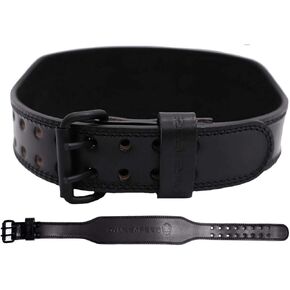 Gymreapers Weight Lifting Belt - 7MM Heavy Duty Pro Leather Belt with Adjustable Buckle - Stabilizing Lower Back Support 4 Inches Wide For Weightlifting, Bodybuilding, Cross Training
