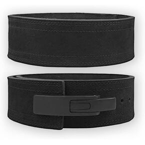 Weightlifting Belt for Men and Women, Black 10mm Thick, 4-Inch Wide Lever Belt for Safely Increasing Weight and Lifting Power for Deadlifts, Squats, and Other Workouts
