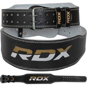 حزام رفع الأثقال من RDX للياقة البدنية في صالة الألعاب الرياضية، جلد البقر، دعم ظهر قطني مبطن مقاس 4 بوصات 6 بوصات، 10 فتحات قابلة للتعديل، رفع الأثقال، رفع الأثقال، كمال الأجسام، تمرين القرفصاء، تدريب القوة، الرجال والنساء