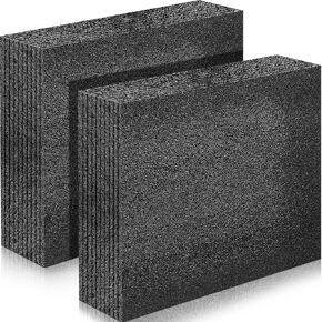 Customizable Polyethylene Foam Black Packing Foam Inserts for Cases Thick Polyethylene Foam Sheet for Packaging and Crafts, 12" x 10" x 3.125" (2 Pcs)