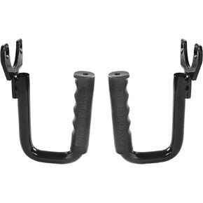 Hooke Road Wrangler TJ Front Grab Handles for 1997-2006 Jeep Wrangler TJ & Unlimited - Steel,Black