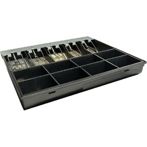 SOLUX Cash Drawer Tray - Cash Register Insert - Cash Drawer Insert - 5 Bill / 8 Coin Replacement Cash Tray - Stainless Steel Currency Compartment - for 16" Cash Registers with Fully Removable Tray