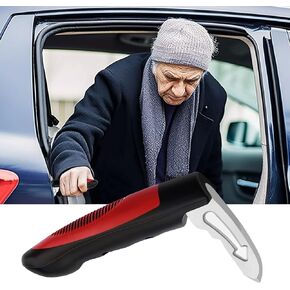 MOSKESON 2PACK مساعدة مقبض السيارة لكبار السن، مقبض الباب للسيارات، مساعدة مقبض السيارة متعددة الوظائف، مقبض دعم مساعد المسنين المعاقين، أحمر وأزرق