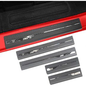 Mabett Door Edge Guards for Ford Bronco Accessories 2021 2022 2023 2024 4 Door, Bronco Door Sill Protectors with 1966 Pattern