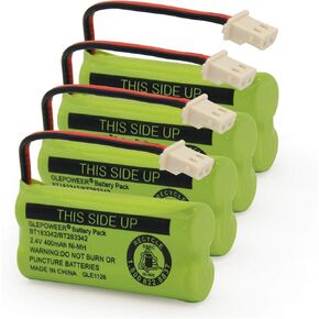 DM221 BT183342/BT283342 2.4V 400mAh Ni-MH Battery Pack, Also Compatible with Cordless Phone Batteries BT166342/BT266342 BT162342/BT262342 CS6709 CS6609 CS6509 CS6409 EL52100 EL50003(4 Pack) in Saudi Arabia