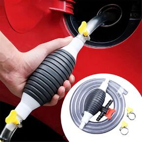 Multifunction Liquid Sucker Pump, Manual Fuel Transfer Pump Gasoline Siphone Hose, Portable Siphon Pump For Gasoline Diesel And Other Liquid Water, with 3.2/6.5/9.8ft Siphon Hose. (3.2 ft)