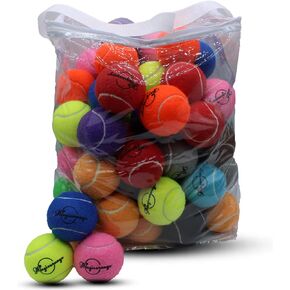 Magicorange Tennis Balls, 60 Pack Advanced Training Tennis Balls Practice Balls, Pet Dog Playing Balls, Come with Mesh Bag for Easy Transport, Good for Beginner Training Ball