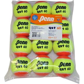 Penn QST 60 Tennis Balls - Youth Felt Orange Tennis Balls for Beginners
