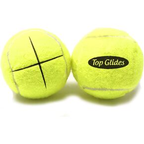 AMP Top Glides Precut Walker Tennis Ball Glides (Black)