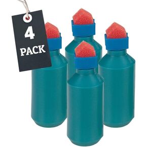 1InTheOffice Envelope Moistener, Envelope Sealer Bottle Wedge Sponge, Tipped Squeeze Bottle, Spill Proof (4 Pack)
