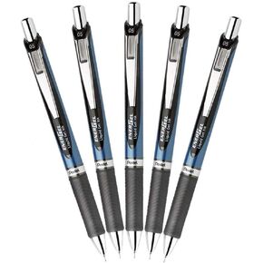 قلم جل سائل قابل للسحب من Pentel EnerGel RTX مقاس 0.5 مم، طرف إبرة رفيع، حبر أسود (5)