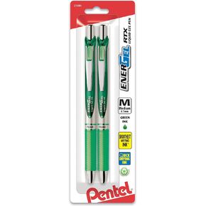 Pentel EnerGel Deluxe RTX Retractable Liquid Gel Pen, 0.7mm, Metal Tip, Black Ink, 2 Pack (BL77BP2A) in Saudi Arabia