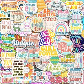 220pcs Inspirational Stickers, Motivational Quote Sticker Pack for Teens Adults Students Teachers Planners Employees, Waterproof Vinyl Sticker for Laptop, Water Bottles, Scrapbook, Journal (200)
