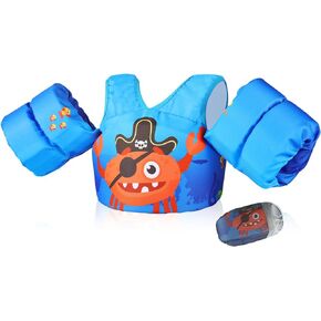 Swim Vest for Toddler, Suit for Kids 28-70 lbs, Floaties for Boys and Girls Swimming Aid, Training, Suit for Infant/Toddler/Children