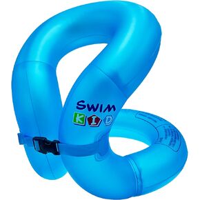 Floaties Swim Vest for Child, Portable Inflatable Pool Floats Swimming Ring with Adjustable Safety Buckle, Safety Swim Arm Bands with Double Surround Air Bag, for Kids 30-90 lbs
