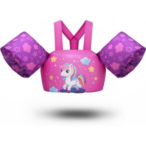 Zeraty Kids Swim Vest for Toddler Floaties Children Swim Arm Band with Shoulder Harness Arm Wings,Swimming Aids Jacket for 20-50 lbs/2-6 Years Old Boys/Girls