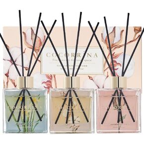 COCORRÍNA Reed Diffuser Set of 3-3 Pack/ 3.04 Fl.oz Diffuser with 24 Sticks Lost Horizon/Front Garden/Riverfront Reed Diffuser for Home Bathroom Office Decor in Kuwait