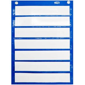 Magnetic Pocket Chart with 10 Dry Erase Cards for Standards,Daily Schedule,Activities,Class demonstrations (Black)