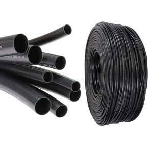Automotive Black PVC Wiring Insulation Tube, 3/8'' - 20 FTSolid Plastic Wire Sheath Flexible Unshrinkable Tubing Management, Protector and Cover