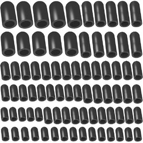 Vacuum Hose Caps, 80 PCS Vacuum Cap Assortment, Automotive Carb Line for Carburetor Vacuum Plugs, Intake Manifold Vacuum Fitting 6 Sizes
