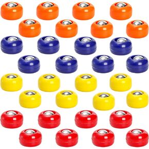 TOPZEA 32 Pieces Mini Shuffleboard Replacement Pucks, Shuffle Board Rollers Set Desktop Free Sliding Beads Tabletop Curling Game Accessories Equipment for Indoor Leisure