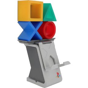 Exquisite Gaming: Playstation Heritage - Light Up Ikon LED Mobile Phone & Gaming Controller Holder - Charging Ports, Cable Guys, Sony Licensed Figure