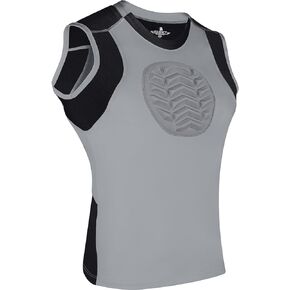 Exxact Sports Baseball Chest Protector - Youth Padded Compression Shirt, Softball Chest Protector Football Sternum Protection
