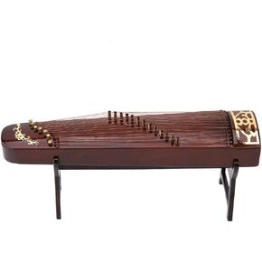 Miniature Guzheng Model, Wooden Chinese Zither Model Guzheng Musical Instrument Model Mini Ornaments Craft for Home Decor