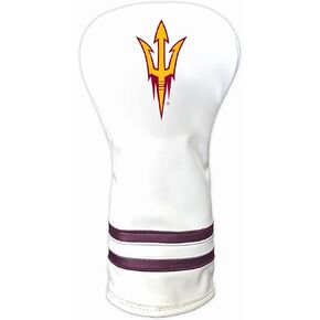 غطاء رأس نادي الجولف الأبيض القديم من Team Golf NCAA، تصميم مناسب للشكل، تصميم قديم وجودة ممتازة