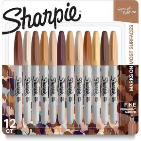 Sharpie Permanent Markers, Portrait Colors, Fine Point, Assorted, 12 Count in Saudi Arabia