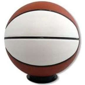 Autograph Blank Regulation Size Basketball | Official Size 7 | Basketball Trophy for Signing with Two Large White and 6 Brown Panels