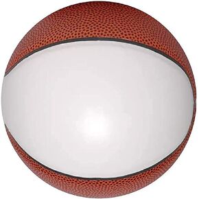 Ballstars Autograph Blank Basketball, Signable Basketball, Basketball Trophy for Signing with One Large White and 6 Brown Panels, Autograph Basketball