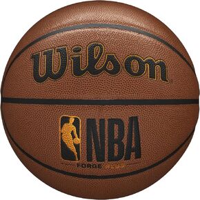 WILSON NBA Forge Series Indoor/Outdoor Basketball - Forge Plus, Brown, Size 7-29.5"