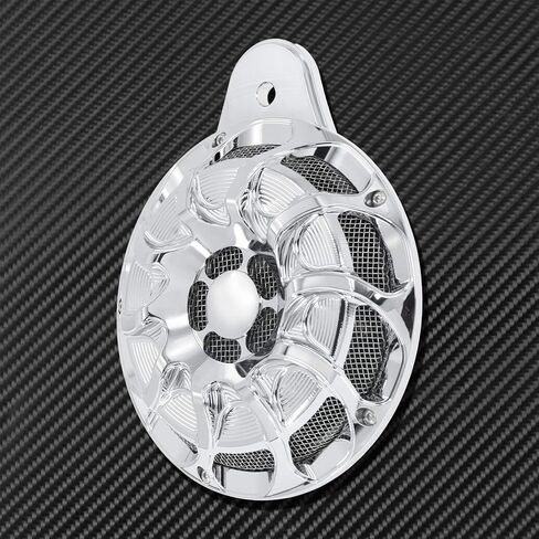 YHMTIVTU Motorcycles CNC Horn Cover Chrome Fit for Harley Big Twin 1991-2017 Sportster XL 2007-2018 in Saudi Arabia