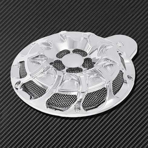 YHMTIVTU Motorcycles CNC Horn Cover Chrome Fit for Harley Big Twin 1991-2017 Sportster XL 2007-2018 in Saudi Arabia