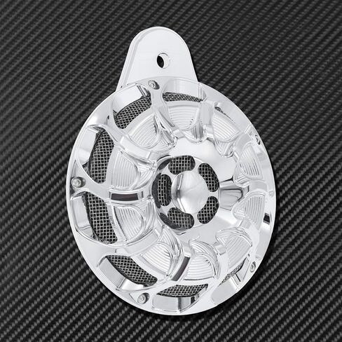 YHMTIVTU Motorcycles CNC Horn Cover Chrome Fit for Harley Big Twin 1991-2017 Sportster XL 2007-2018 in Saudi Arabia