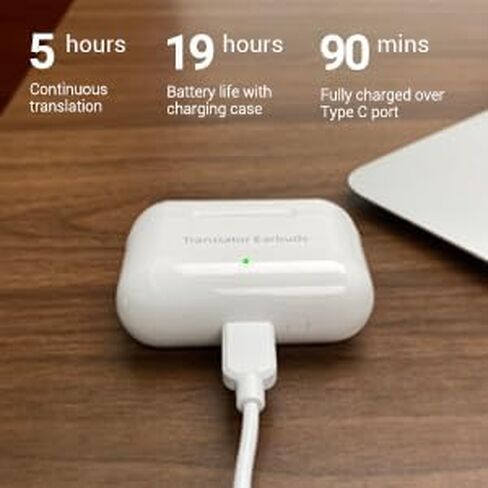 M6 Translator Earbuds Language Translator Device Updated Chip 144 Languages and Acccents 0.5s Rapid Translation Music Calling and Translation (with Offline Package) in Kuwait