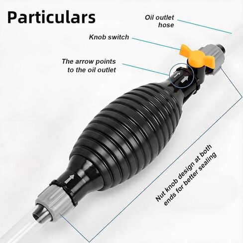 خرطوم سيفون بطول 9.8 قدم للبنزين، مضخة مصاصة سائلة متعددة الوظائف تأتي مع صمام تدفق وإبزيم تثبيت، لمضخة سيفون المحمولة للغاز والبنزين والديزل وزيت الماء السائل وخزان الأسماك in Kuwait