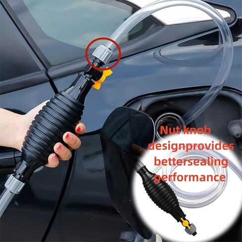 خرطوم سيفون بطول 9.8 قدم للبنزين، مضخة مصاصة سائلة متعددة الوظائف تأتي مع صمام تدفق وإبزيم تثبيت، لمضخة سيفون المحمولة للغاز والبنزين والديزل وزيت الماء السائل وخزان الأسماك in Kuwait