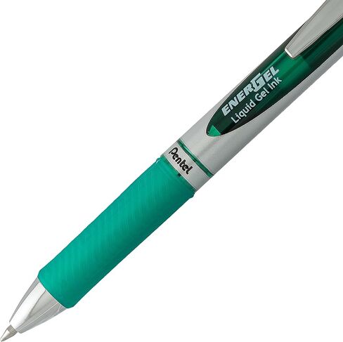 قلم جل سائل قابل للسحب ديلوكس RTX من Pentel EnerGel، 0.7 مم، طرف معدني، حبر أسود، عبوتان (BL77BP2A) in Saudi Arabia