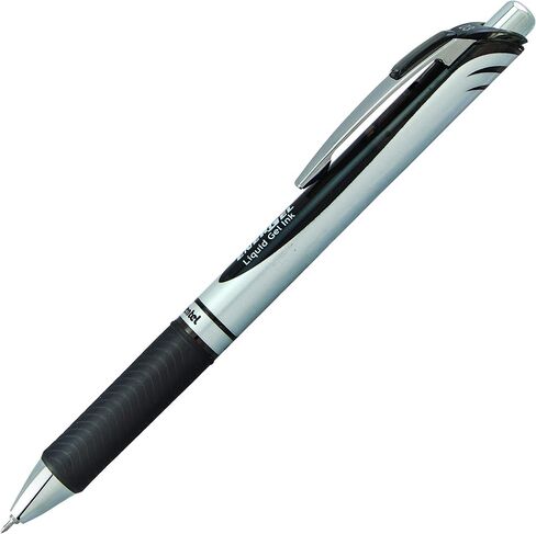 Pentel EnerGel RTX Retractable Liquid Gel Pen, (0.5mm), Fine Line, Metal Tip, Assorted Ink Colors, Pack of 5 (BLN75BP5M) in Saudi Arabia