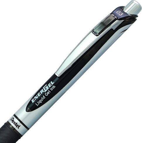 Pentel EnerGel RTX Retractable Liquid Gel Pen, (0.5mm), Fine Line, Metal Tip, Assorted Ink Colors, Pack of 5 (BLN75BP5M) in Saudi Arabia